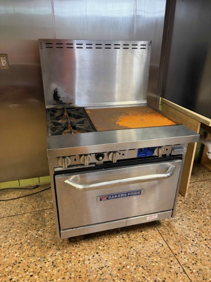 Wyoming, MI Location - Bakers Pride 2 Burner Gas Range with Griddle