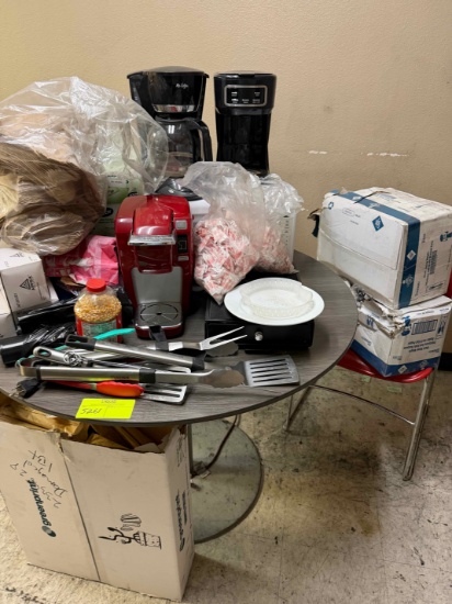 Table with supplies