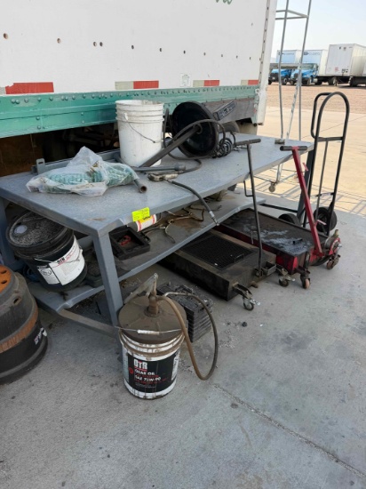 Metal work bench with all contents