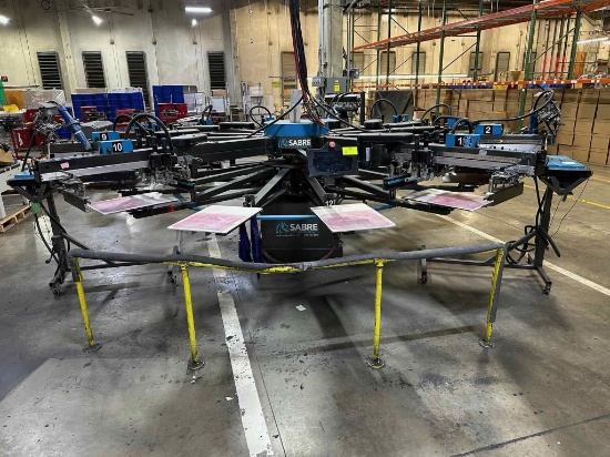 Sabre Automatic Carousel Screen Printing Press