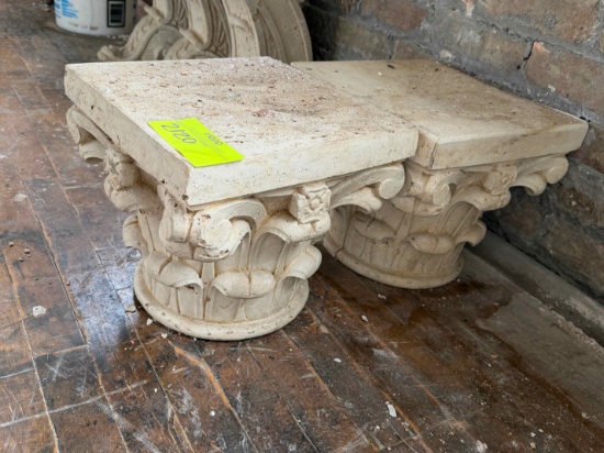 2 stone bases
