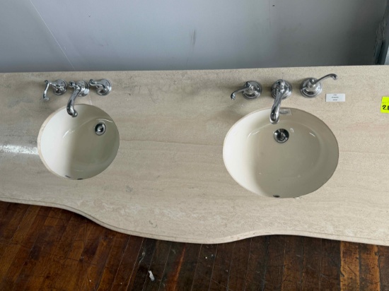 dual sinks with faucets