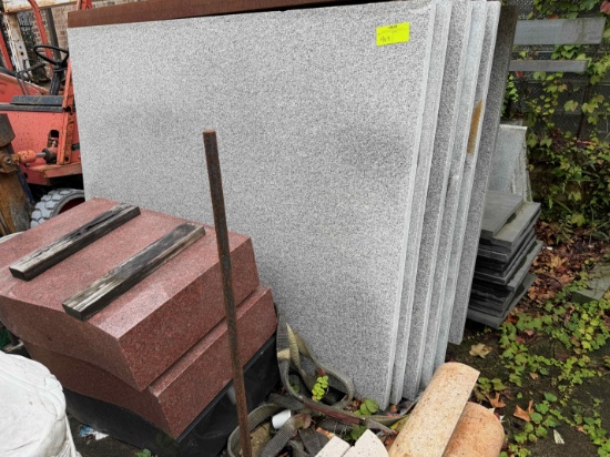 Lot of Stone & Marble Slabs & Tiles Various Sizes