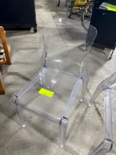 Matching clear acrylic chairs