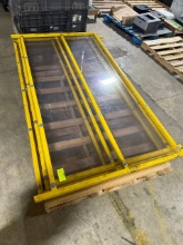 (3) protective barriers with plexiglass 8' long x 53" h