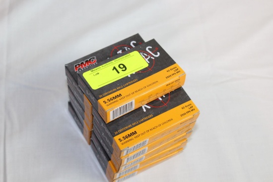 220 Rds. Of PMC X-TAC 5.56mm 62 Gr. Green Tip Ammo.