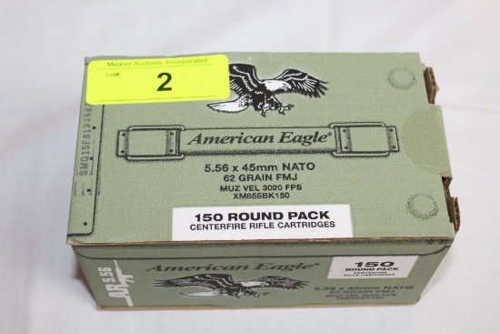 150 Rds. of American Eagle 5.56x45 NATO 62 Gr. Ammo.