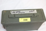 250 Rounds of 7.92 (8mm) Ammo w/Clips & Ammo Can.