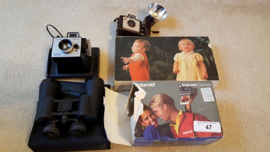 Lot of Cameras - Binoculars - Kodak Brownie