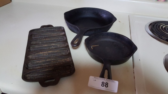 Frying Pans & Cornbread Mold