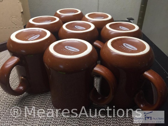 Tray of coffee mugs
