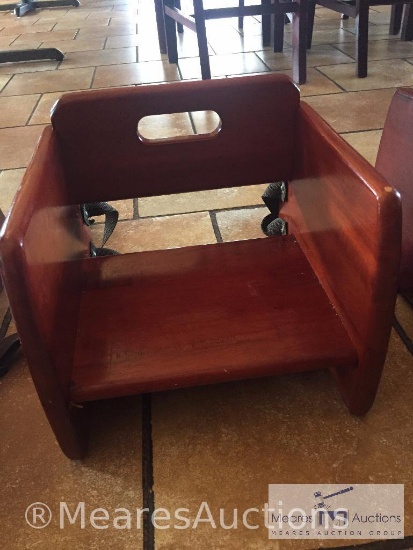 Wooden booster seat