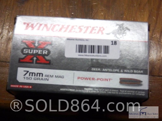 Full box - Winchester 7mm Rem Mag - 150-grain