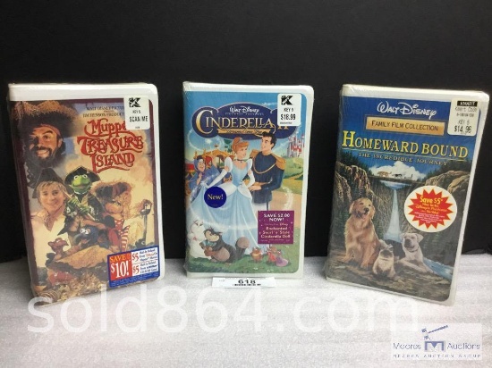 3 VHS Disney Tapes - Unopened