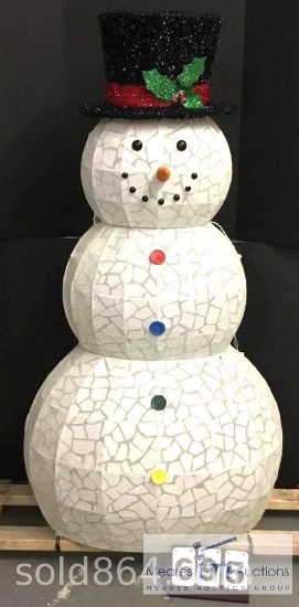 Snowman with Lights and Stand