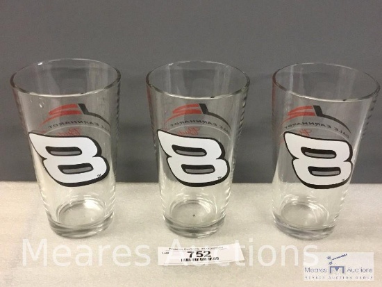3- Dale Earnhardt Budweiser #8 Glasses