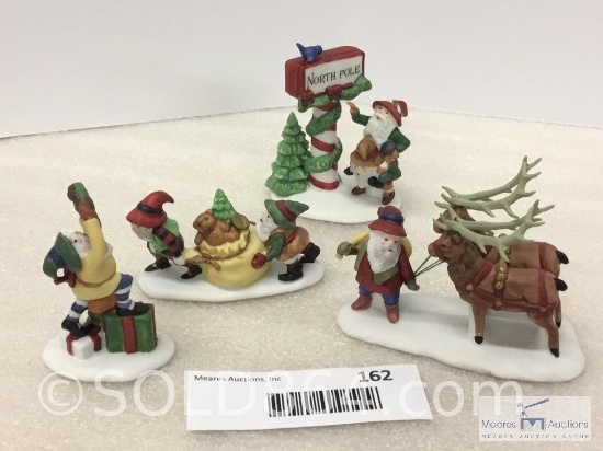 Dept 56 Heritage Village Collection - SANTA'S LITTLE HELPERS / TRIMMING THE NORTH POLE