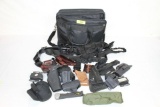 Black Case with Holsters, Ammo Belts, Mag. Pouches, Etc.