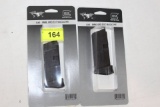 2 Glock G43 9mm 6 Round Ext. Magazines.  New.