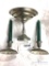 Pewter - Candle Holders and Sandy Dish
