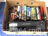 Broksonic VCR Tape Player and Tapes