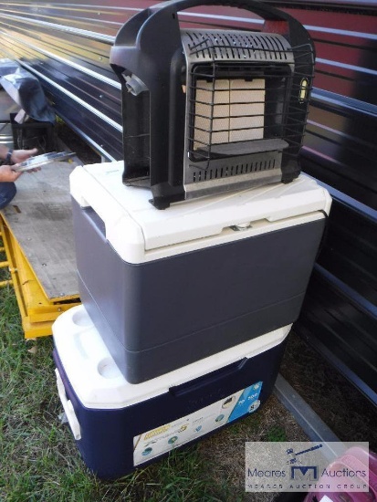 Two coolers and heater