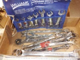 Box Lot of Wrenches, Craftsman, Snap-On, Williams