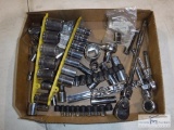 Large box of Popular Mechanics sockets and handles