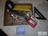 Mixed lot of Starrett measuring items and hand tools