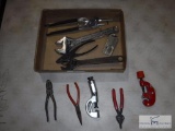 Group of pliers and snips