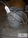 Unused roll of barbed wire