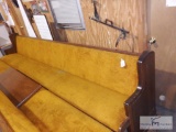 Upholstered church pew