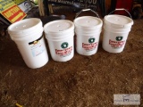 Emergency Essentials buckets with dried food