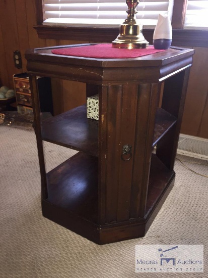 Side table with lamp