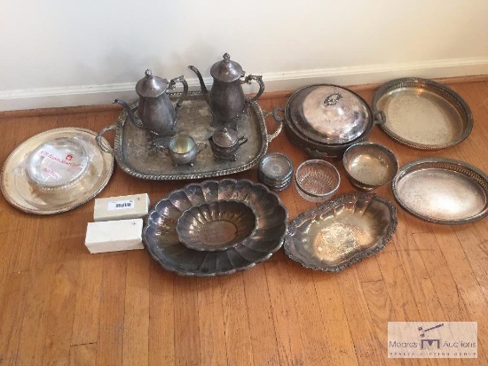 Mixed lot of silver plated items