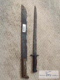 Wilkinson bayonet and machete