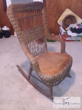 Vintage wicker rocking chair
