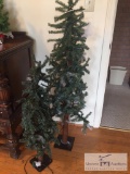 Lot of 2 pre-lit trees