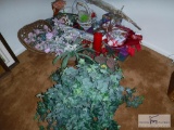 Lot of artificial flowers & Christmas decorations