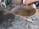 Wheel barrow with pneumatic front tire