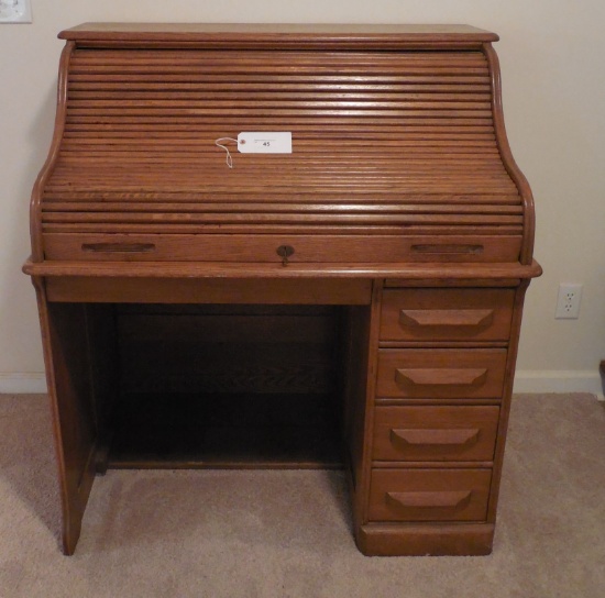 Oak Roll Top Desk