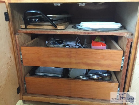 Contents of cabinet and drawers