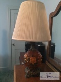 Gorgeous antique amber glass lamp