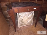 Vintage desk with magazine rack