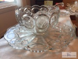 Beautiful glass punch bowl