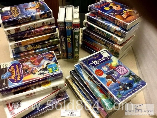 DISNEY VHS MOVIES - UNOPENED APPROX 25 ITEMS - ONE LOT