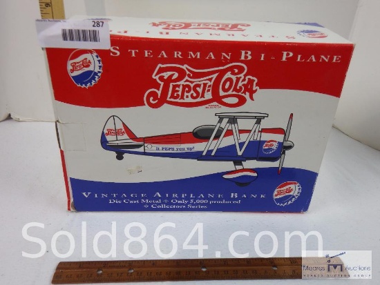 Pepsi-Cola Airplane Bank in original box