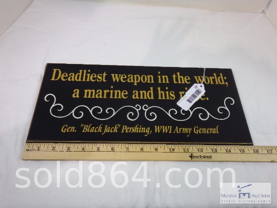 Black Jack Pershing Marine sign