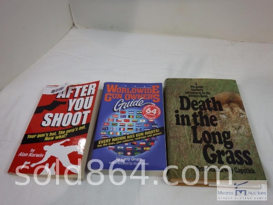 FIREARMS BOOKS - After you Shoot, Gun Owners Guide, Death in the Long Grass