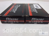 Two boxes - Blazer .380 95-grain ammunition